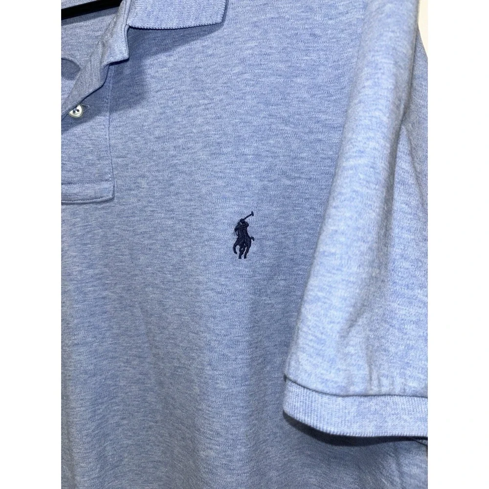 Polo‎ Ralph Lauren Shirt Mens XL Blue Pony Pique Mesh Short Sleeve